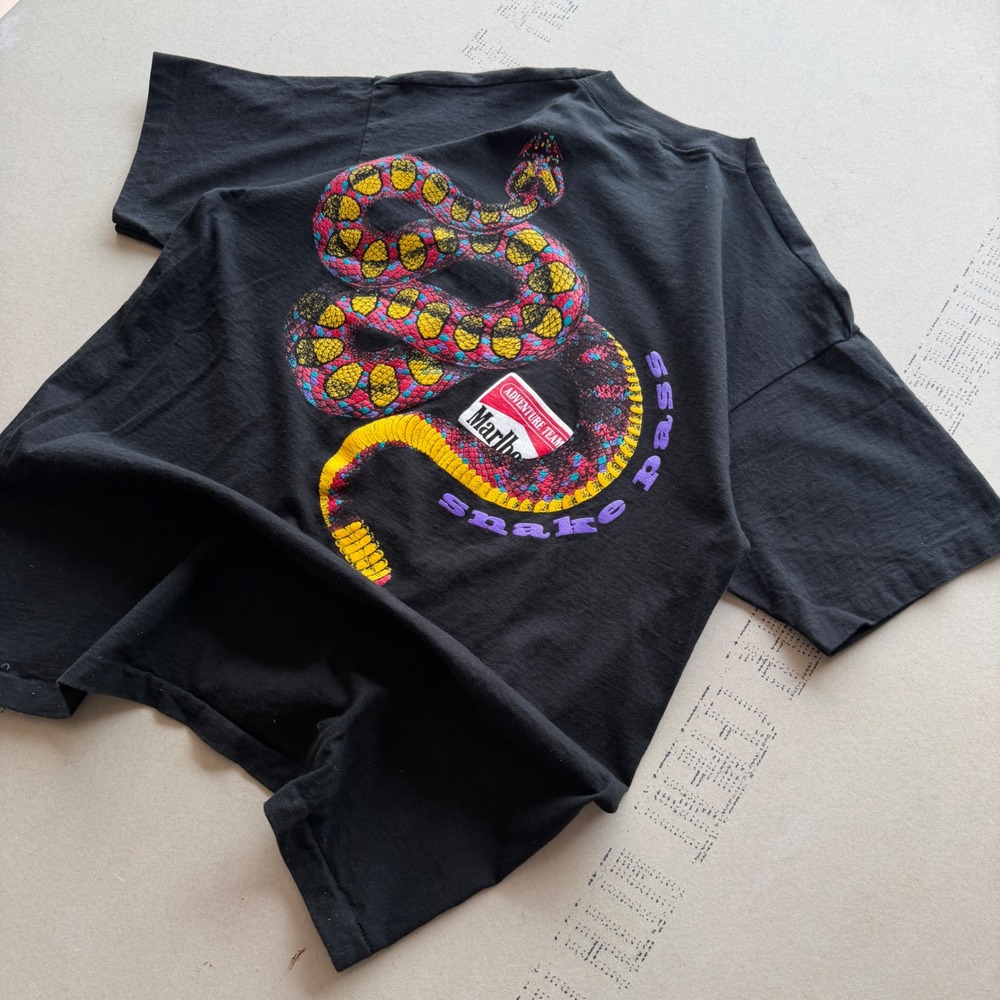 Vintage 90s Deadstock Condition Marlboro Snake Pass T-shirt